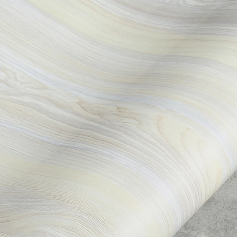 Rouleau de papier peint imitation bois couleur pastel, revêtement mural auto-adhésif pour salon avec manche télescopique