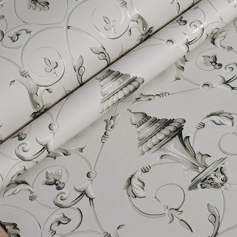 Rouleau de papier peint en vinyle, rouleau de fleurs, Surface lisse, Art mural pour la décoration de la maison, non collé...