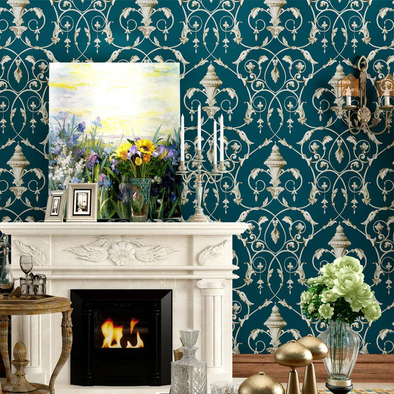 Rouleau de papier peint en vinyle, rouleau de fleurs, Surface lisse, Art mural pour la décoration de la maison, non collé...