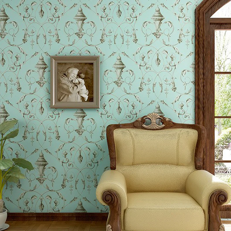 Rouleau de papier peint en vinyle, rouleau de fleurs, Surface lisse, Art mural pour la décoration de la maison, non collé...