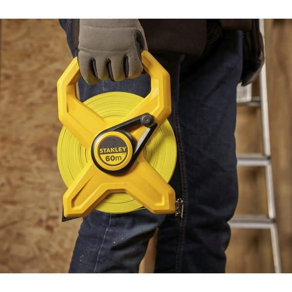 Mesure longue avec ruban en fibre de verre 60 mètres x 12,7 mm - STANLEY