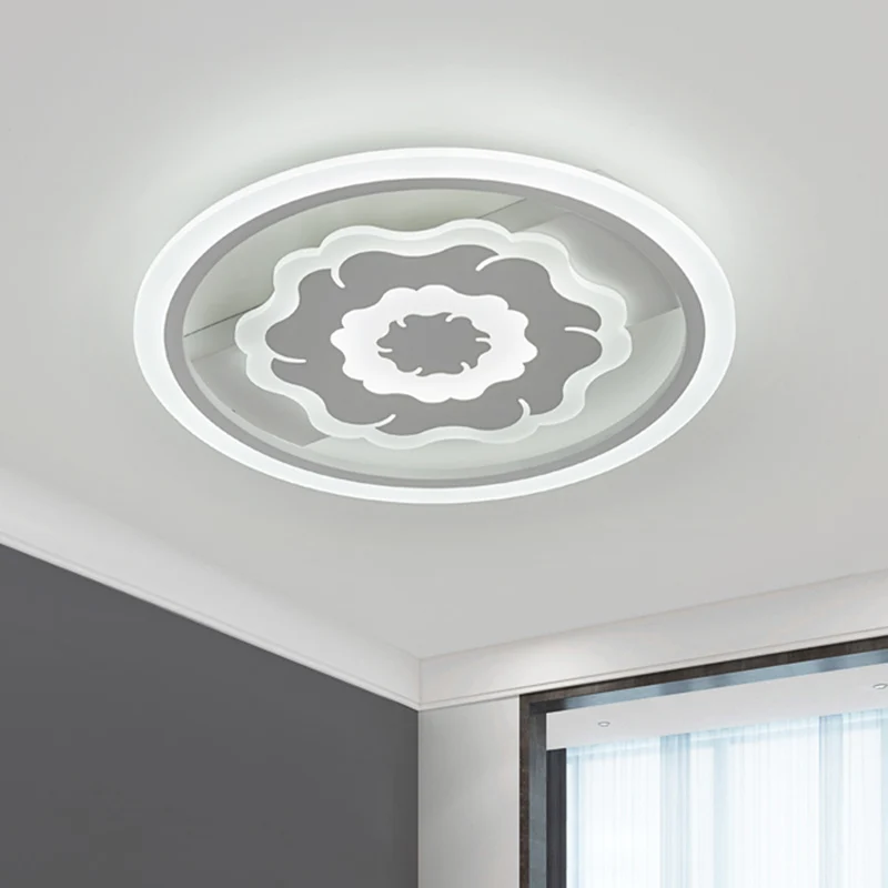Acryl-Blumen-Deckenmontage, contemporain weiße LED-Einbauleuchte mit warmem/weißem Licht für Schlafzimmer
