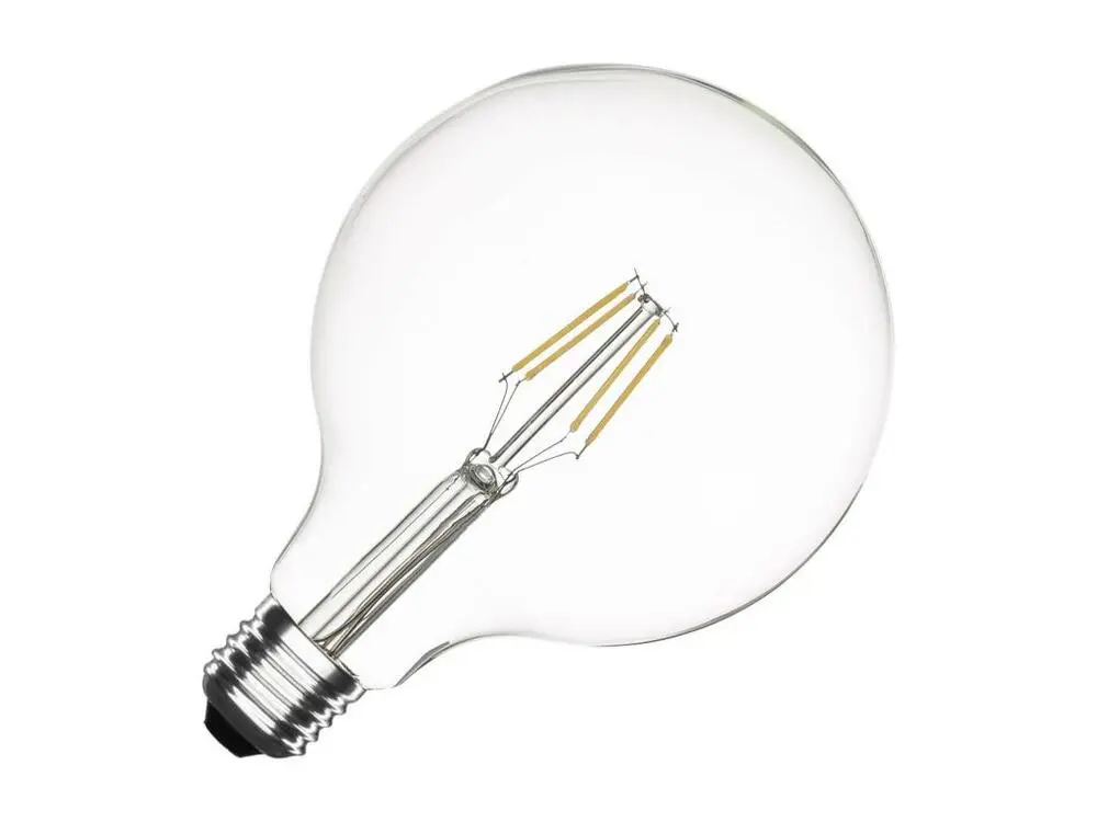 Ampoule LED Filament E27 6W 720 lm G125 Blanc Neutre 4000K Matériau : Verre soufflé