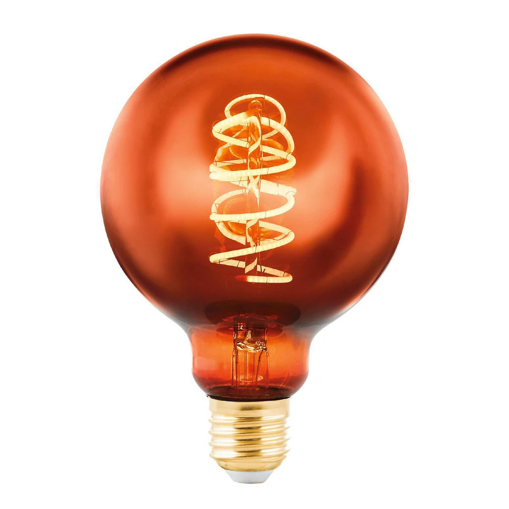 Applique design Globe LED E27 G95 4 W filament 2 000 K cuivré