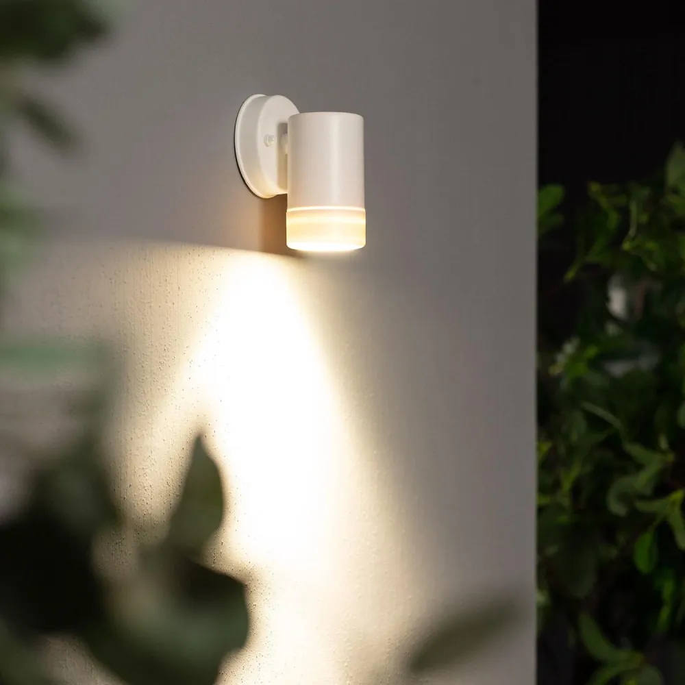 Applique design Luminaire mural extérieur fini satiné avec éclairage LED