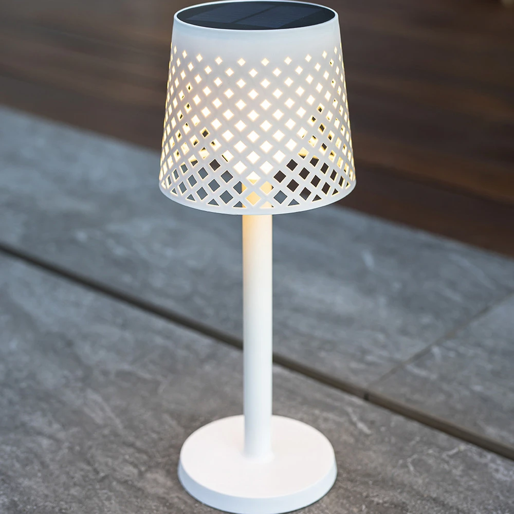Applique design Newgarden Greta lampe solaire LED, blanche