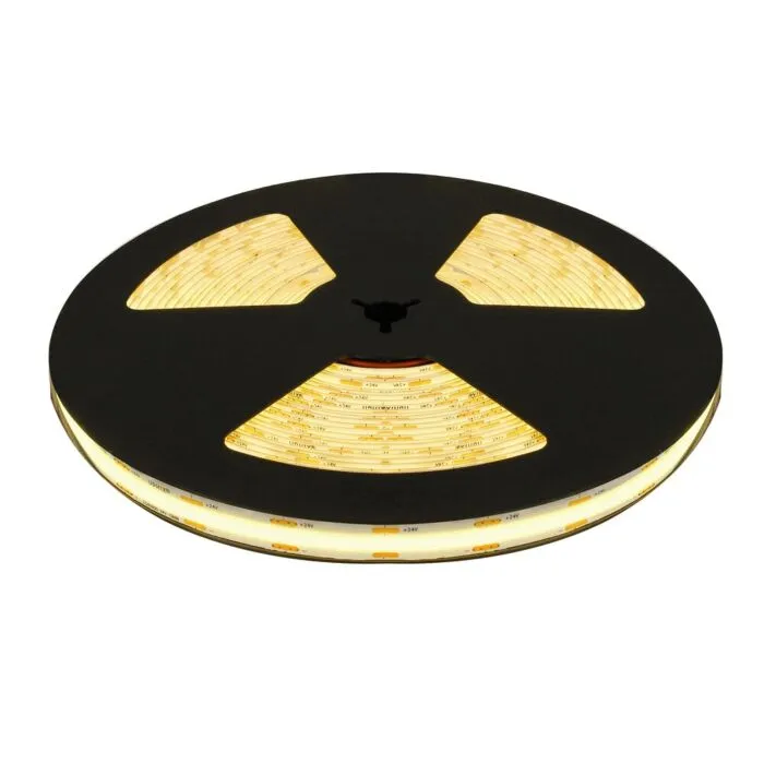 Applique design Ruban LED 24V blanc tempéré, 10 mètres, 3000K IP20 COB 560 LEDS