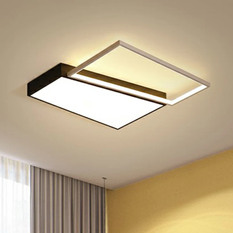 Applique design Schlafzimmer-LED-Deckenleuchte, actuel Unterputzleuchte mit trapezförmigem Acrylschirm