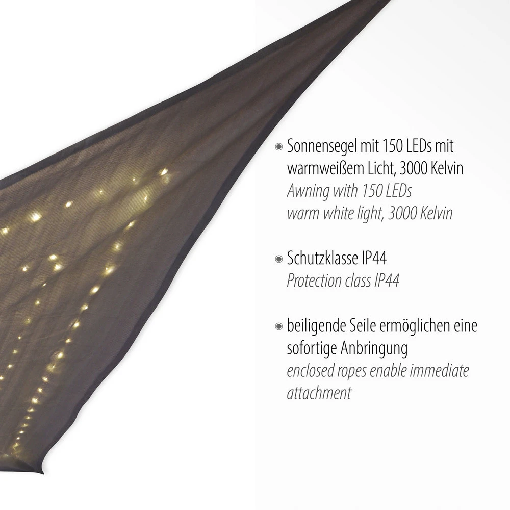Applique design Vélum solaire LED Voile