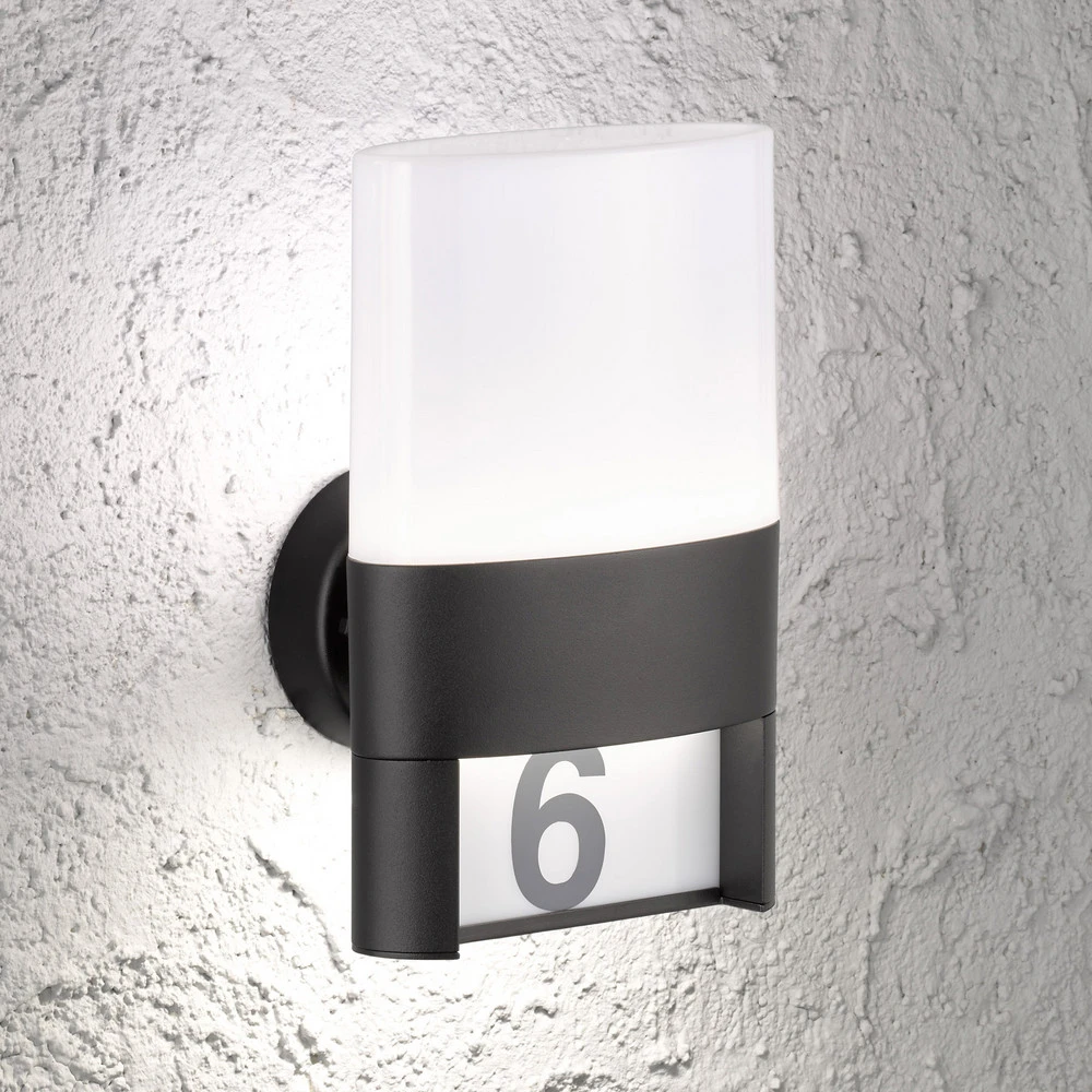 Applique d’extérieur LED Diego, numéro de maison avec effet scintillant