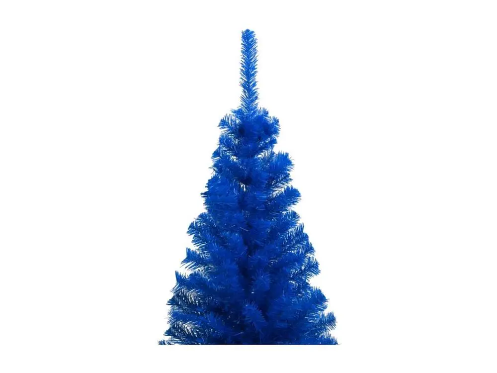 Arbre de Noël artificiel avec LED et boules Bleu 210 cm VINYLE