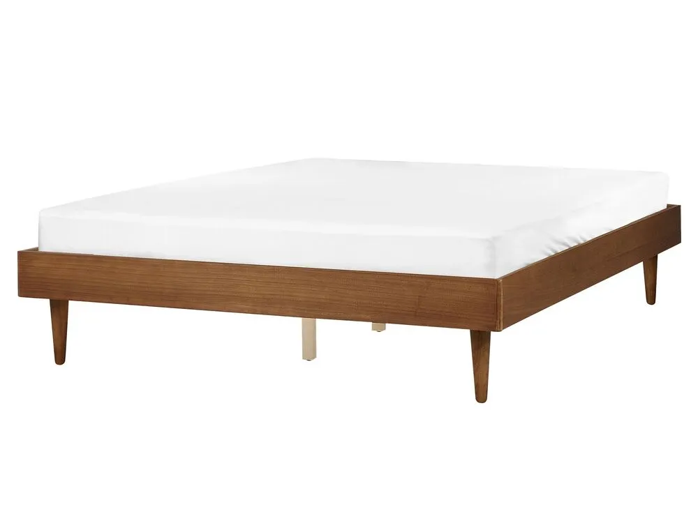 Bed met LED hout lichtbruin 160 x 200 cm TOUCY