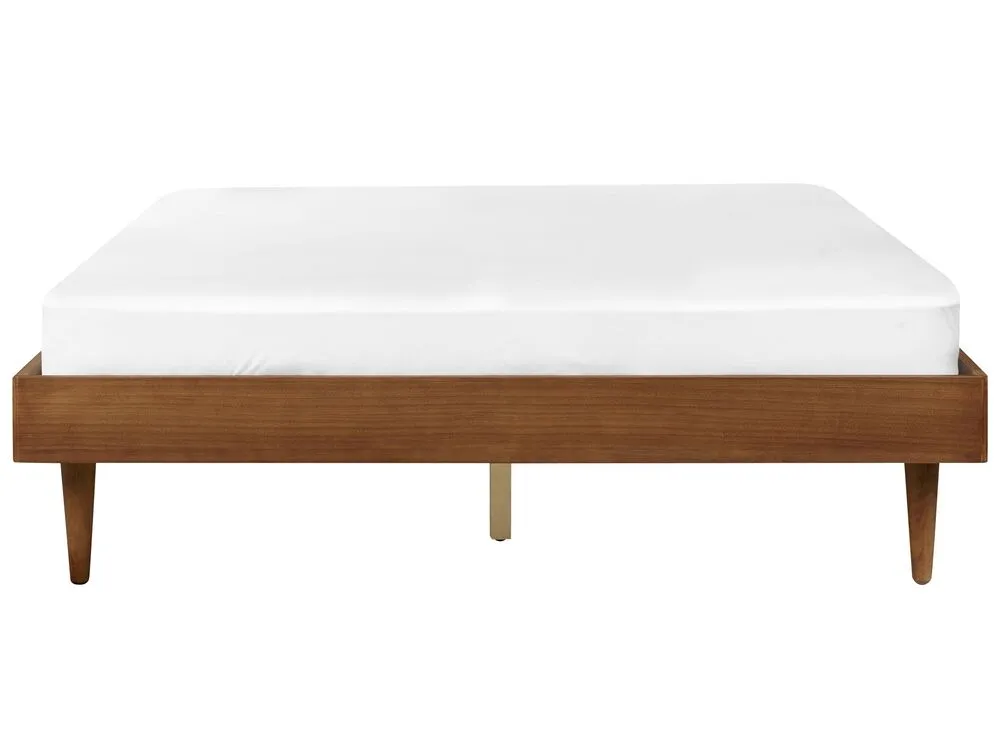 Bed met LED hout lichtbruin 160 x 200 cm TOUCY