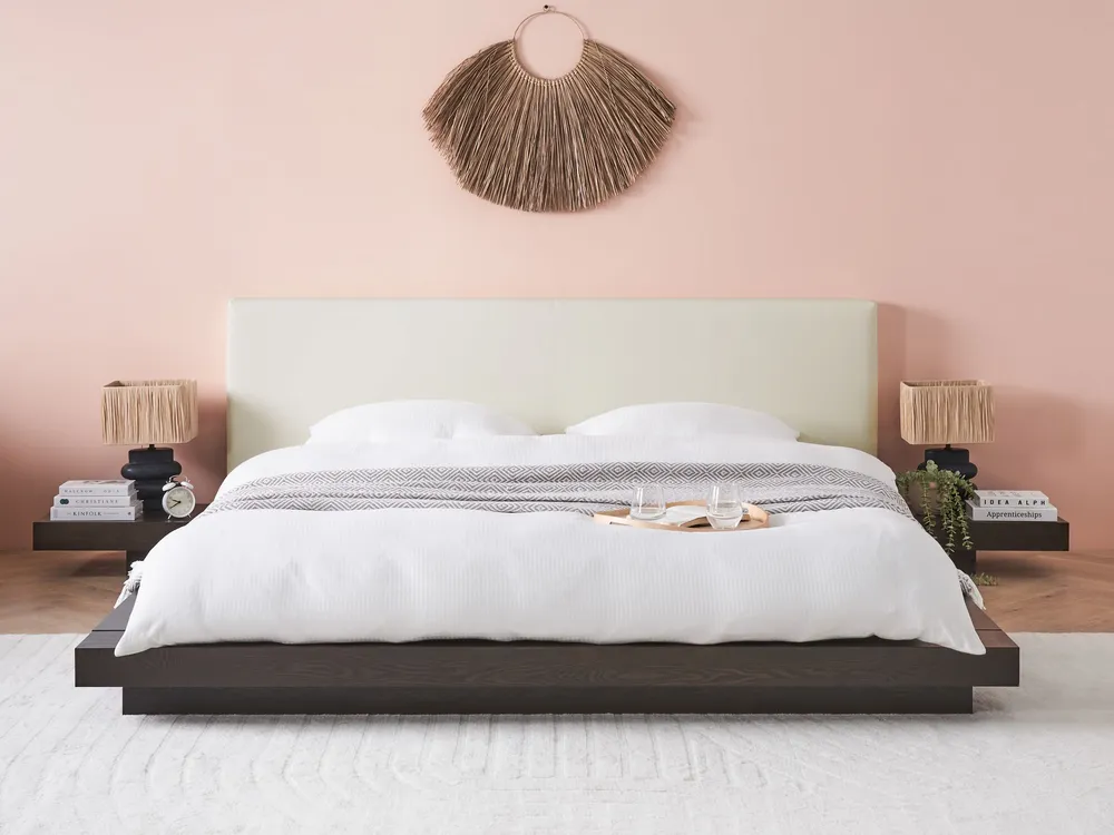 Bed met LED-verlichting hout donkerbruin 180 x 200 cm ZEN