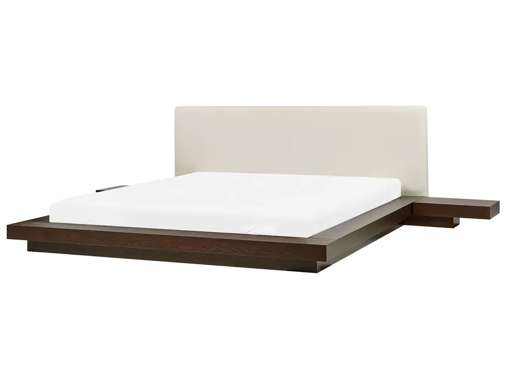 Bed met LED-verlichting hout donkerbruin 180 x 200 cm ZEN