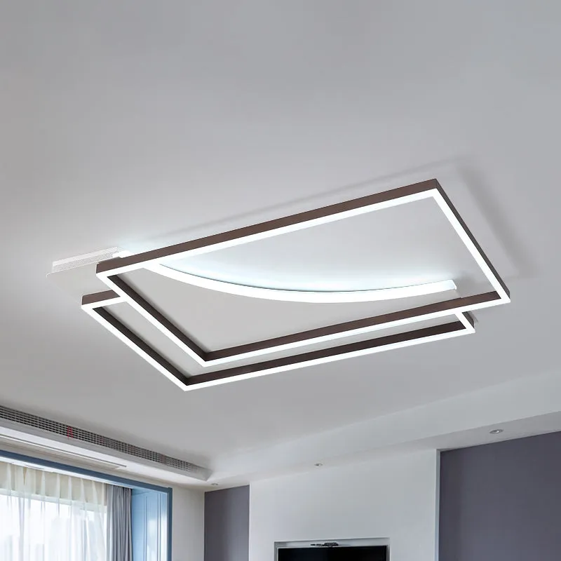 Überlappende Deckenleuchte Tendance Acryl-LED-Unterputzlampe Kaffeebraun mit warmem/weißem Licht, 16"/20,5"/24,5" breit av...