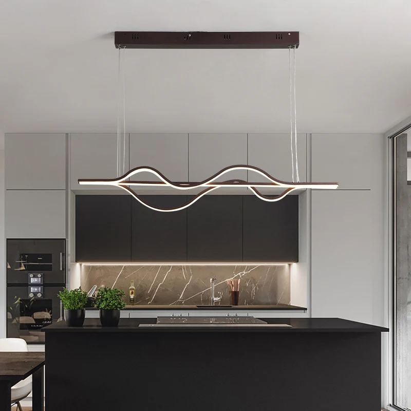 Brown Lines Island-Beleuchtungskörper, tendance LED-Hänge-Deckenleuchte aus Acryl