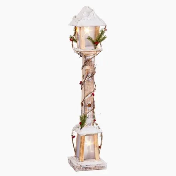 En chêne Snowy LED Christmas Floor Lamp