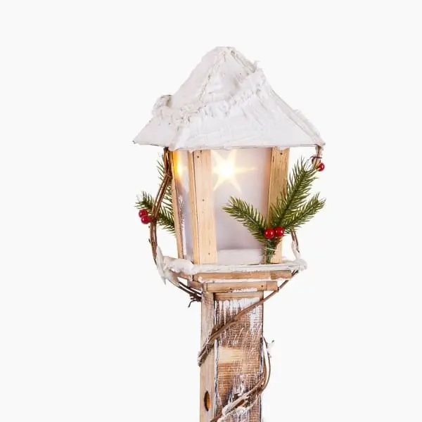 En chêne Snowy LED Christmas Floor Lamp