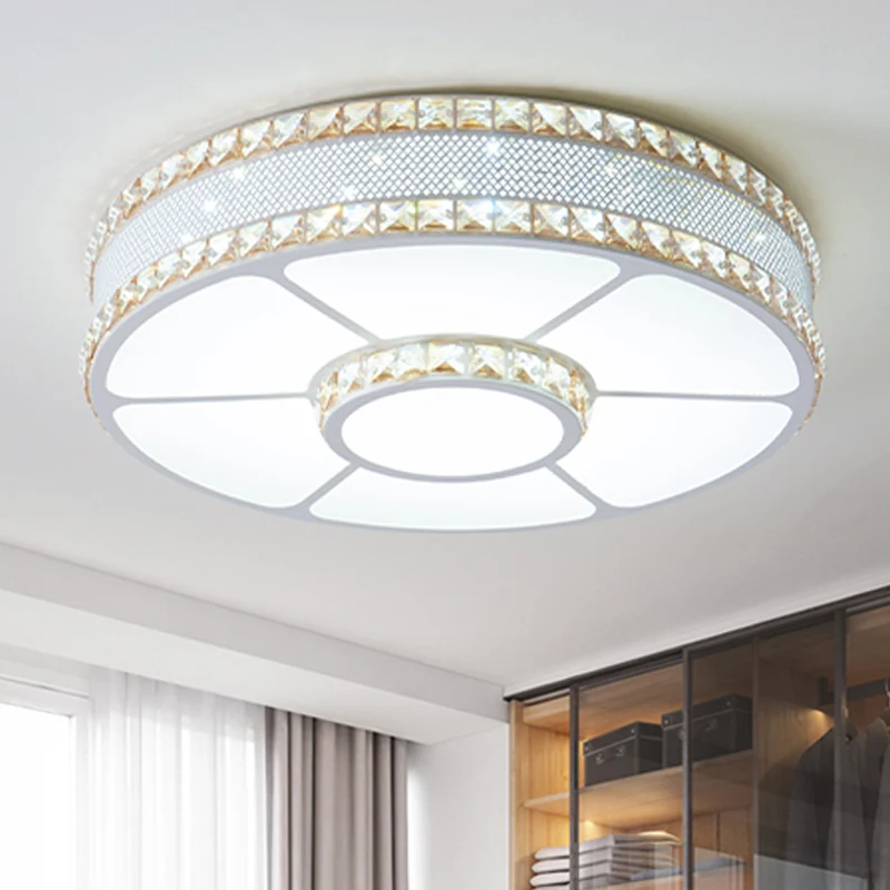 Éclairage Décoratif LED Éclairage encastré à tambour en métal LED nordique proche du plafonnier avec diffuseur en acryliqu...