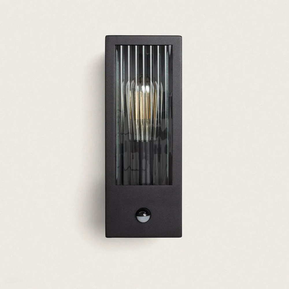 Éclairage Décoratif LED Lampe murale en acier inoxydable et verre texturé avec détecteur à LED