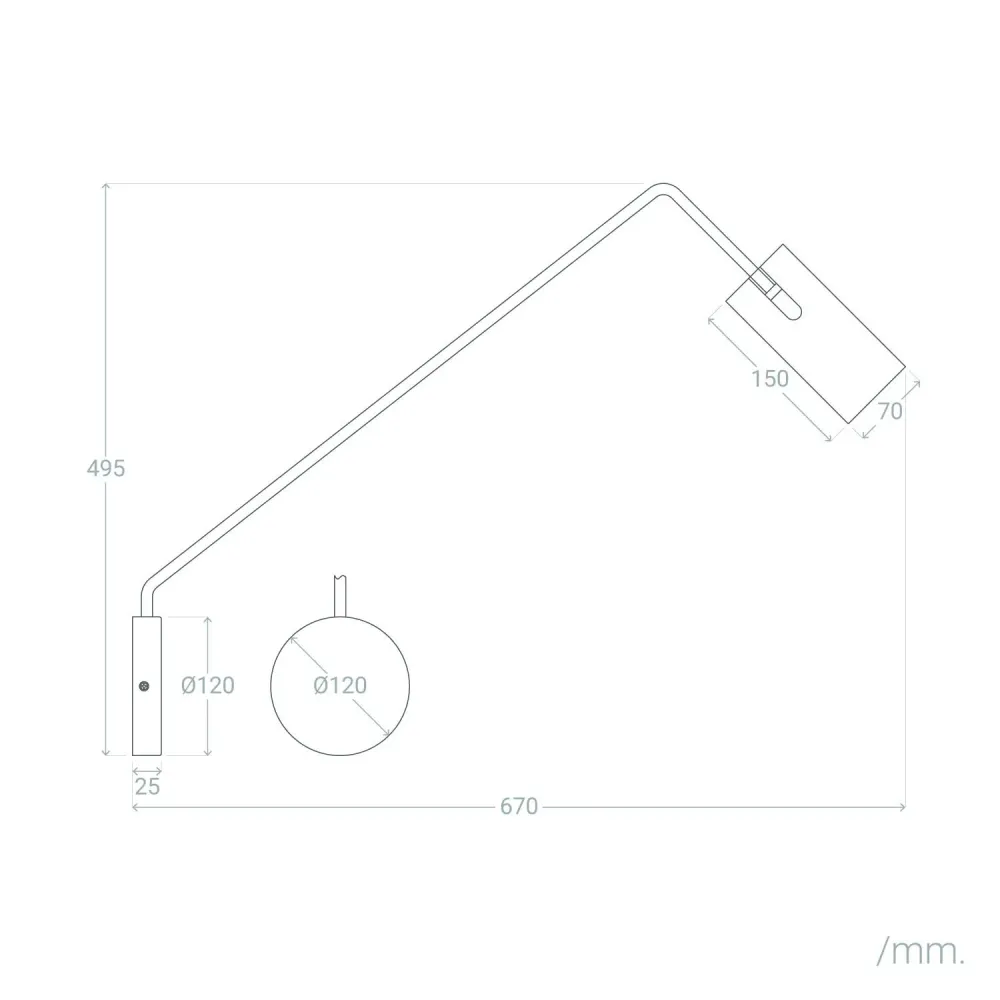 Éclairage Décoratif LED Lampe murale en métal avec éclairage LED orientable Magno