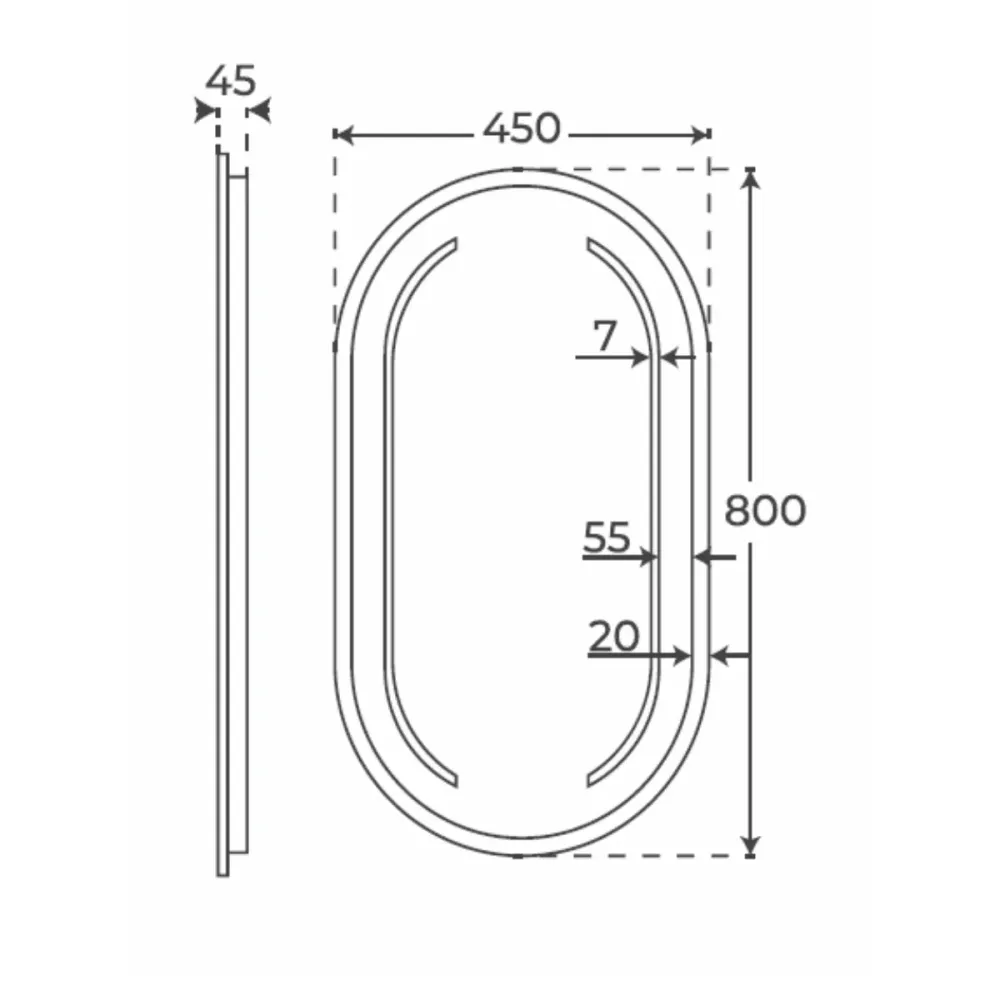 Éclairage Décoratif LED Miroir de salle de bain Ennio