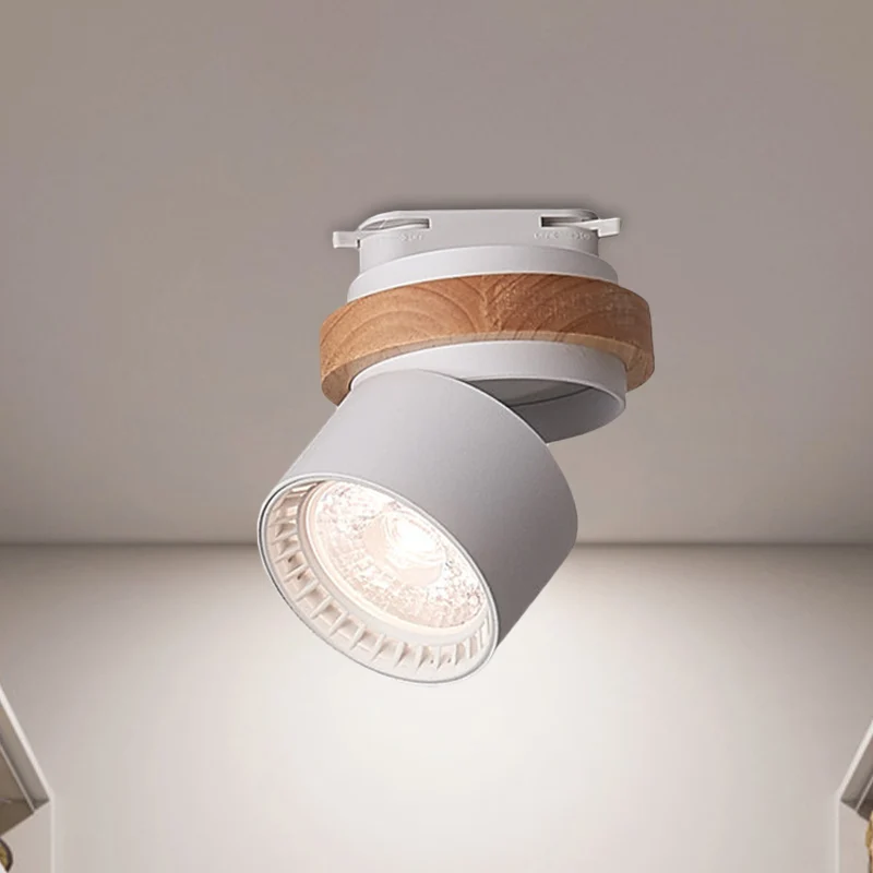 Éclairage encastré cylindrique métallique de style macaron actuel, plafonnier réglable à LED en gris/vert/blanc