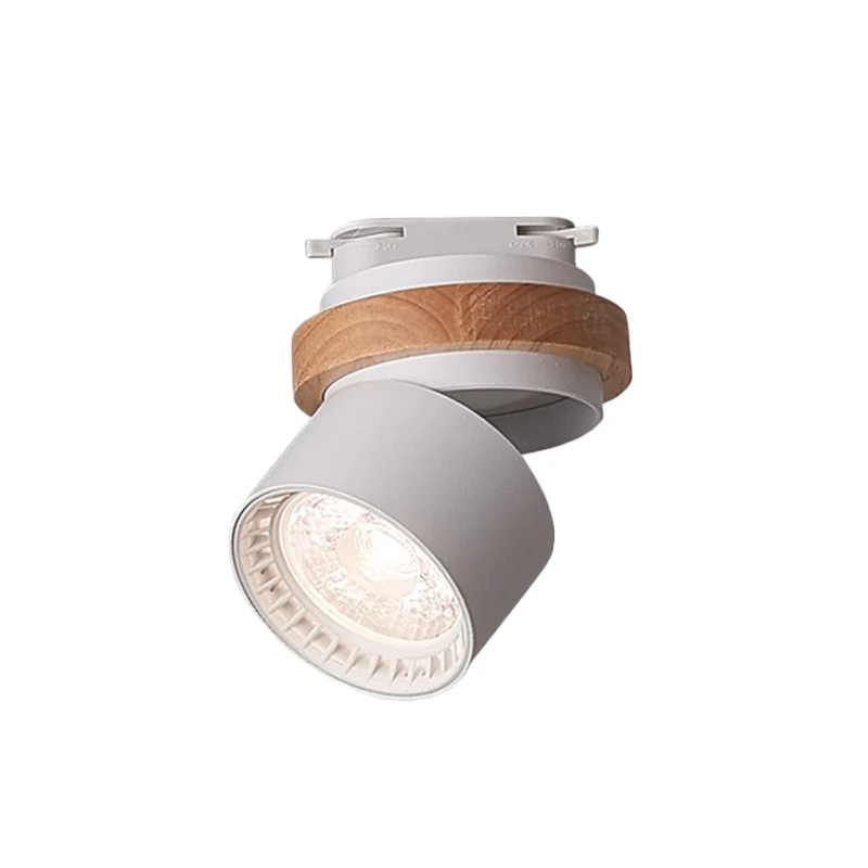 Éclairage encastré cylindrique métallique de style macaron actuel, plafonnier réglable à LED en gris/vert/blanc