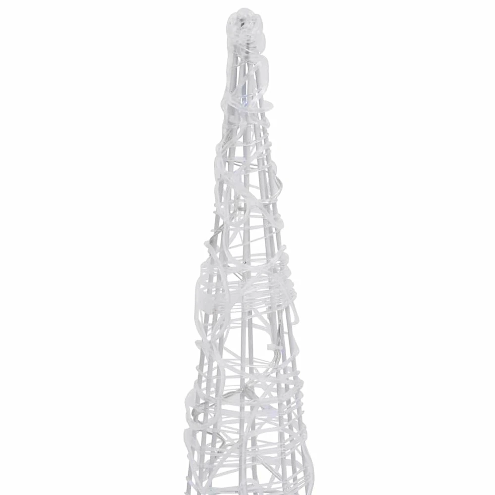 Cône lumineux décoratif pyramide led acrylique blanc brûlant 90cm