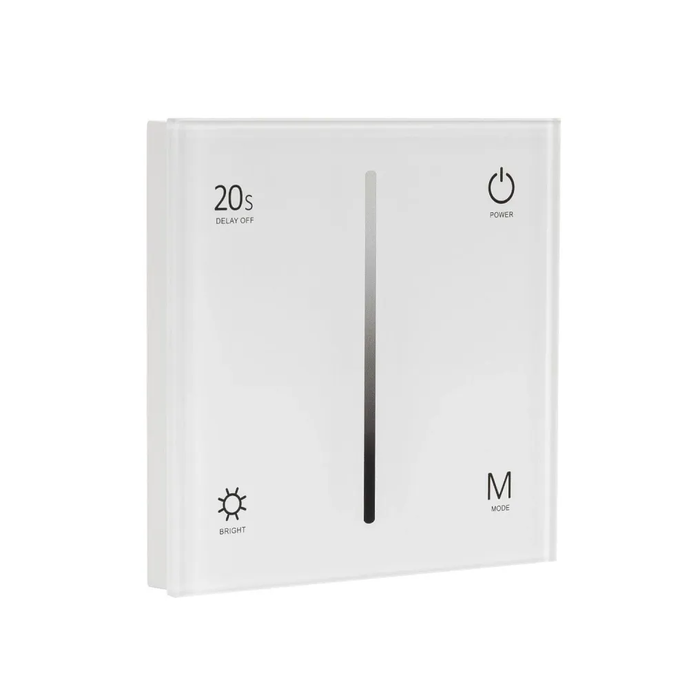 Commande tactile murale RF pour ruban LED monochrome 12/48V DC avec 16 couleurs RVB