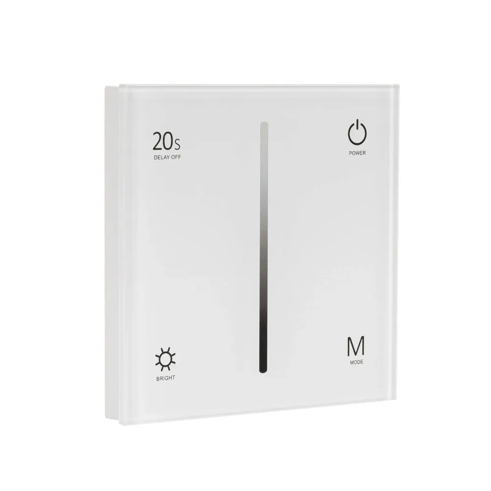 Commande tactile murale RF pour ruban LED monochrome 12/48V DC avec 16 couleurs RVB