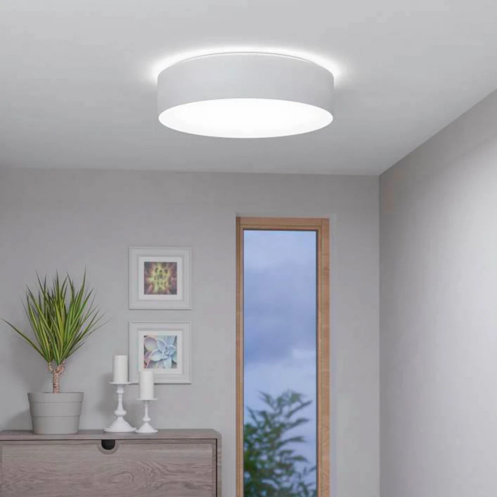 EGLO connect Romao-Z plafonnier LED, Ø57 cm, blanc pour chambre d'enfant
