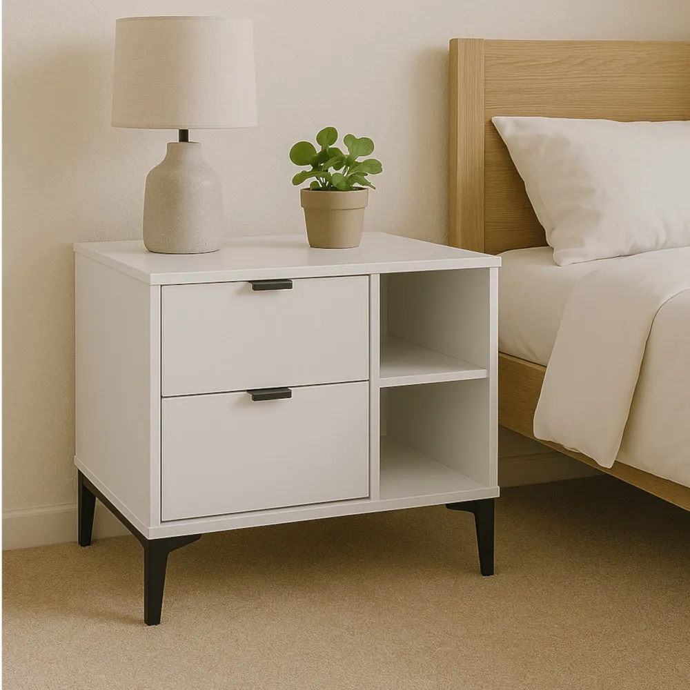 Exotic Designs Modern Nightstand LED Accent Light Blanc pur Éclairage chaud 2700K