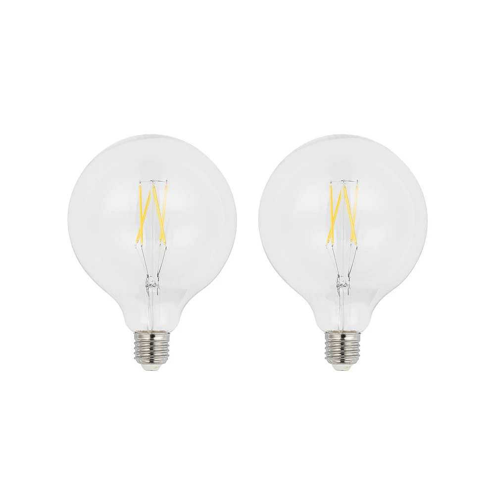 Filament LED E27 6W 2 700K G125 globe 2x