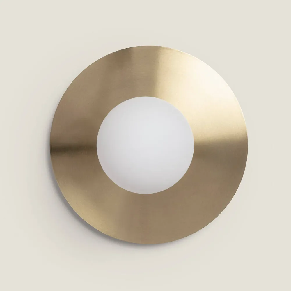 Guirlande lumineuse Lampe de plafond en laiton avec éclairage LED et verre Moonlight