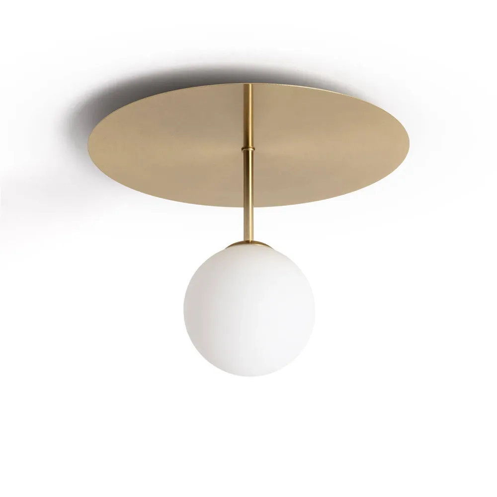 Guirlande lumineuse Lampe de plafond en laiton avec éclairage LED et verre Moonlight