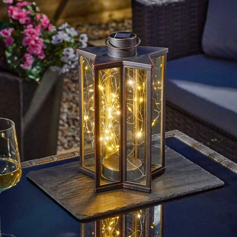 Guirlande lumineuse Lanterne solaire firefly star avec filament de 60 leds