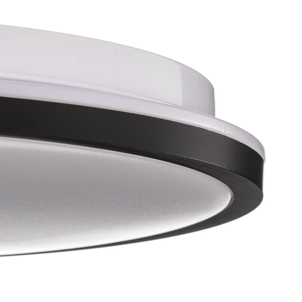 Guirlande lumineuse Plafonnier LED Lana, effet backlighter Ø28 noir