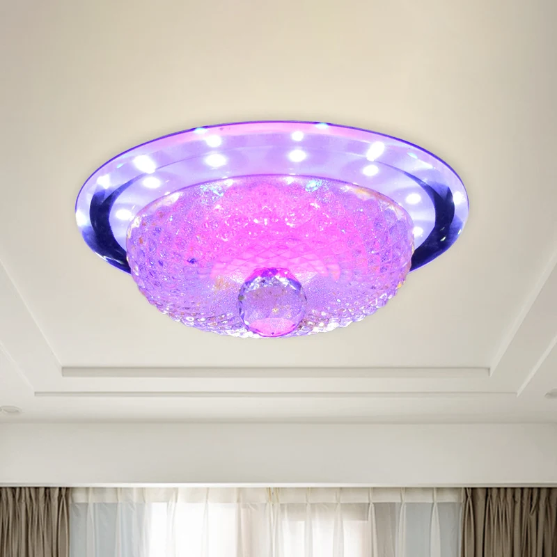 Hellbraune/silberne Schalen-Einbauleuchte, récent prismatische LED-Kristallleuchte für den Flur der Nähe der Decke mit Kre...
