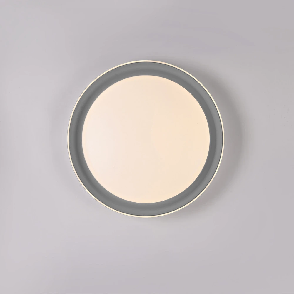 JUST LIGHT. Plafonnier LED Sati, plastique, gris pour fêtes et événements