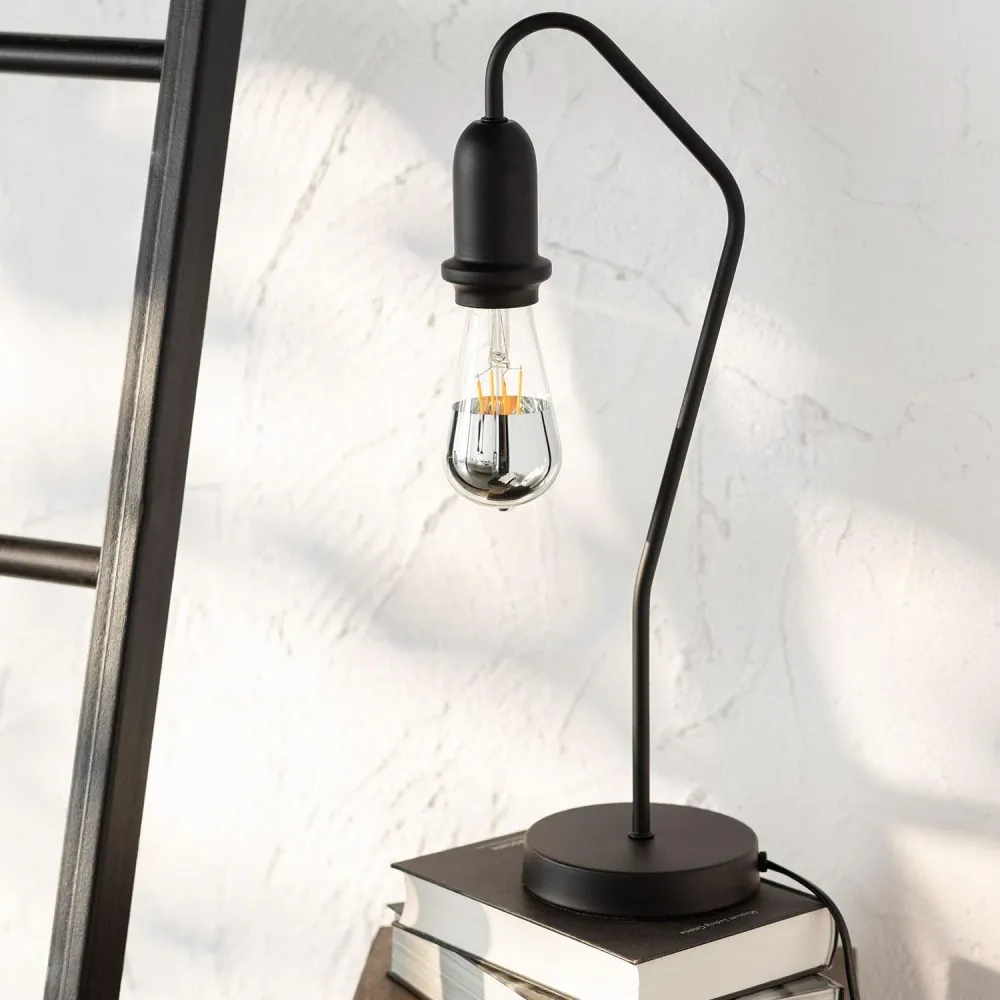 Kit d'Éclairage Ambiance Ampoule LED E27 7.5W ST64 à filament, dimmable, 800 lumens, Acier chromé