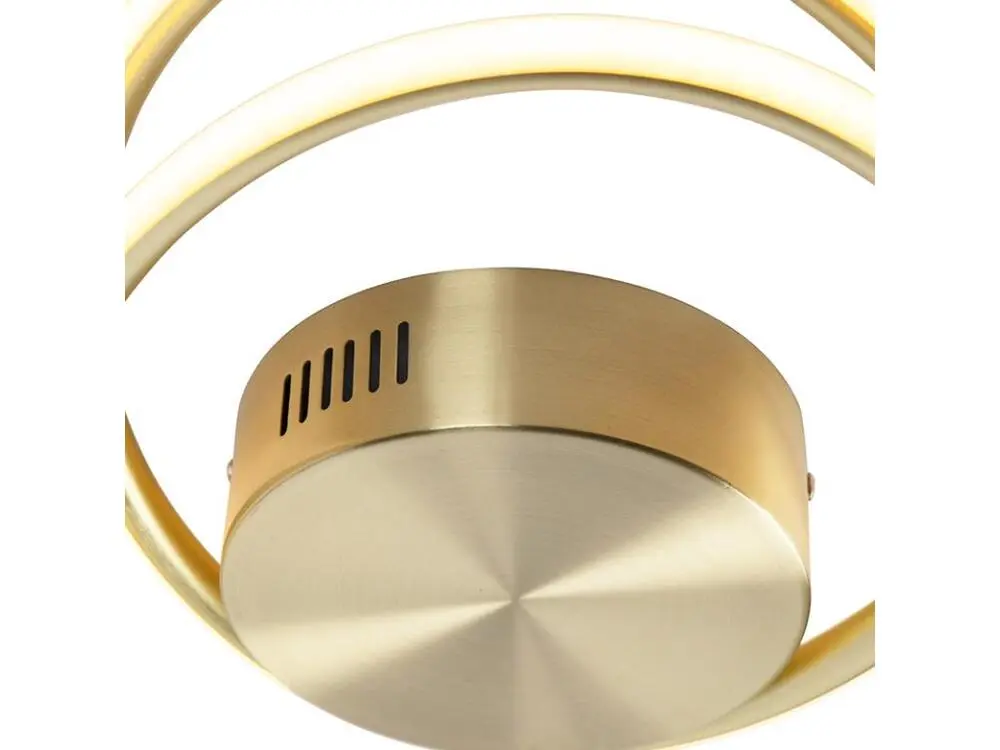 Kit d'Éclairage Ambiance Plafonnier design doré avec LED 3 étapes dimmable - Rowan
