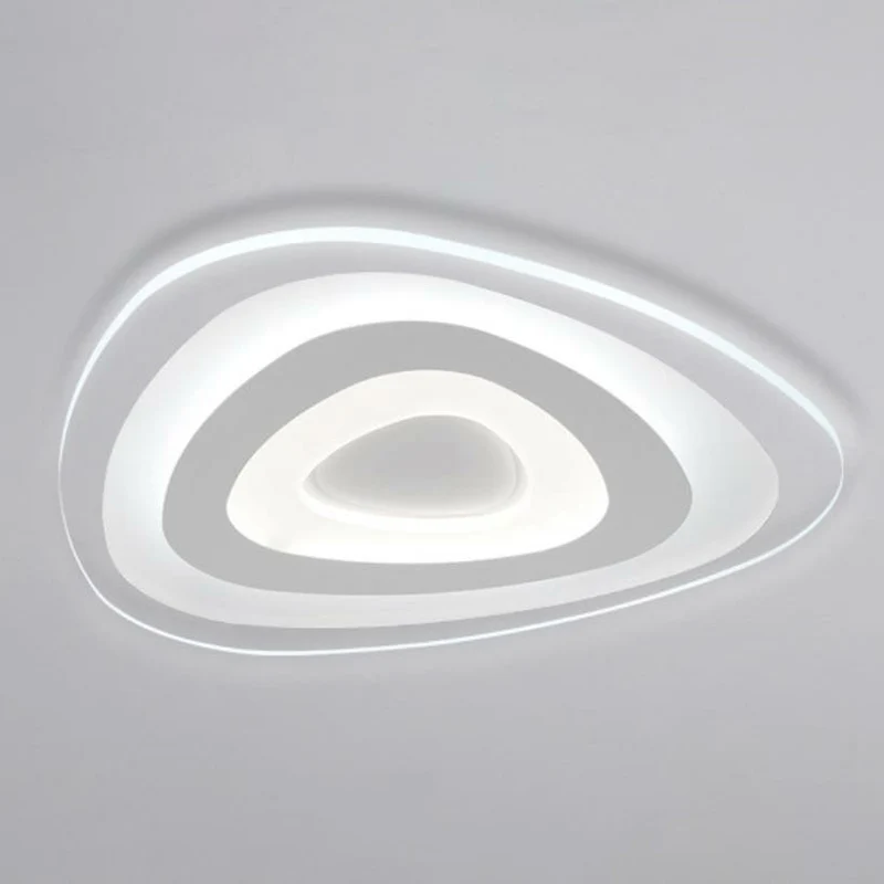 Kit d'Éclairage Ambiance Plafonnier LED triangulaire ultra fin Simplicity en acrylique pour salon, plafonnier encastré en...