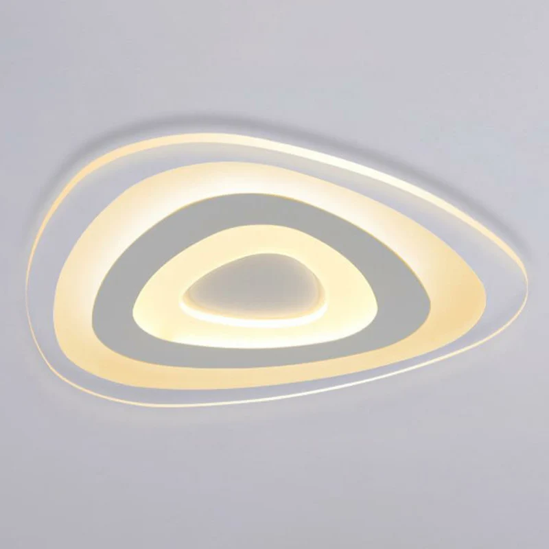 Kit d'Éclairage Ambiance Plafonnier LED triangulaire ultra fin Simplicity en acrylique pour salon, plafonnier encastré en...