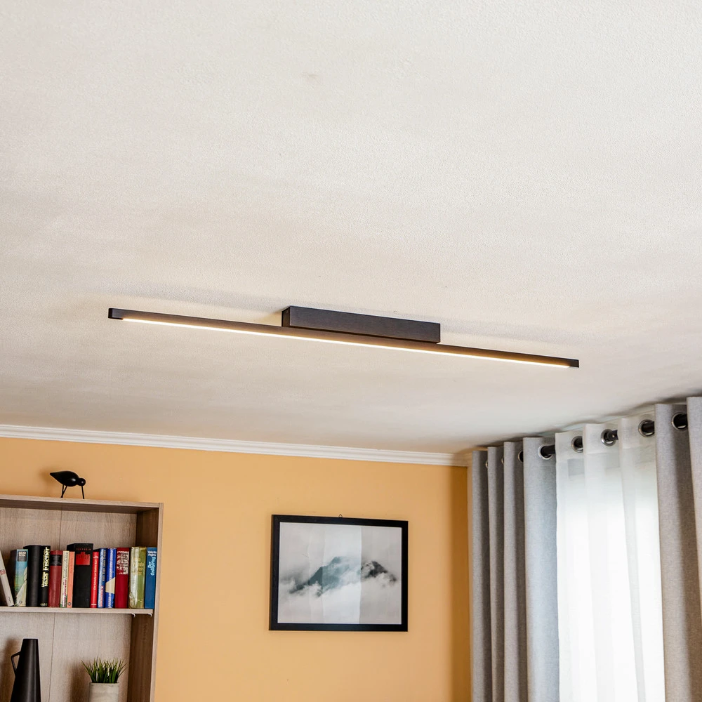 Kit d'Éclairage Ambiance Quitani Talon plafonnier LED, noir anodisé