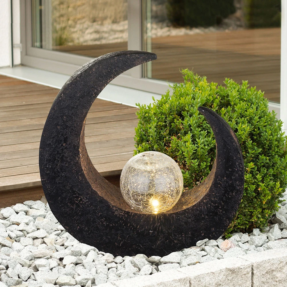Lampe déco solaire LED Adem, ethnique, 30,5 cm Éclairage chaud 2700K