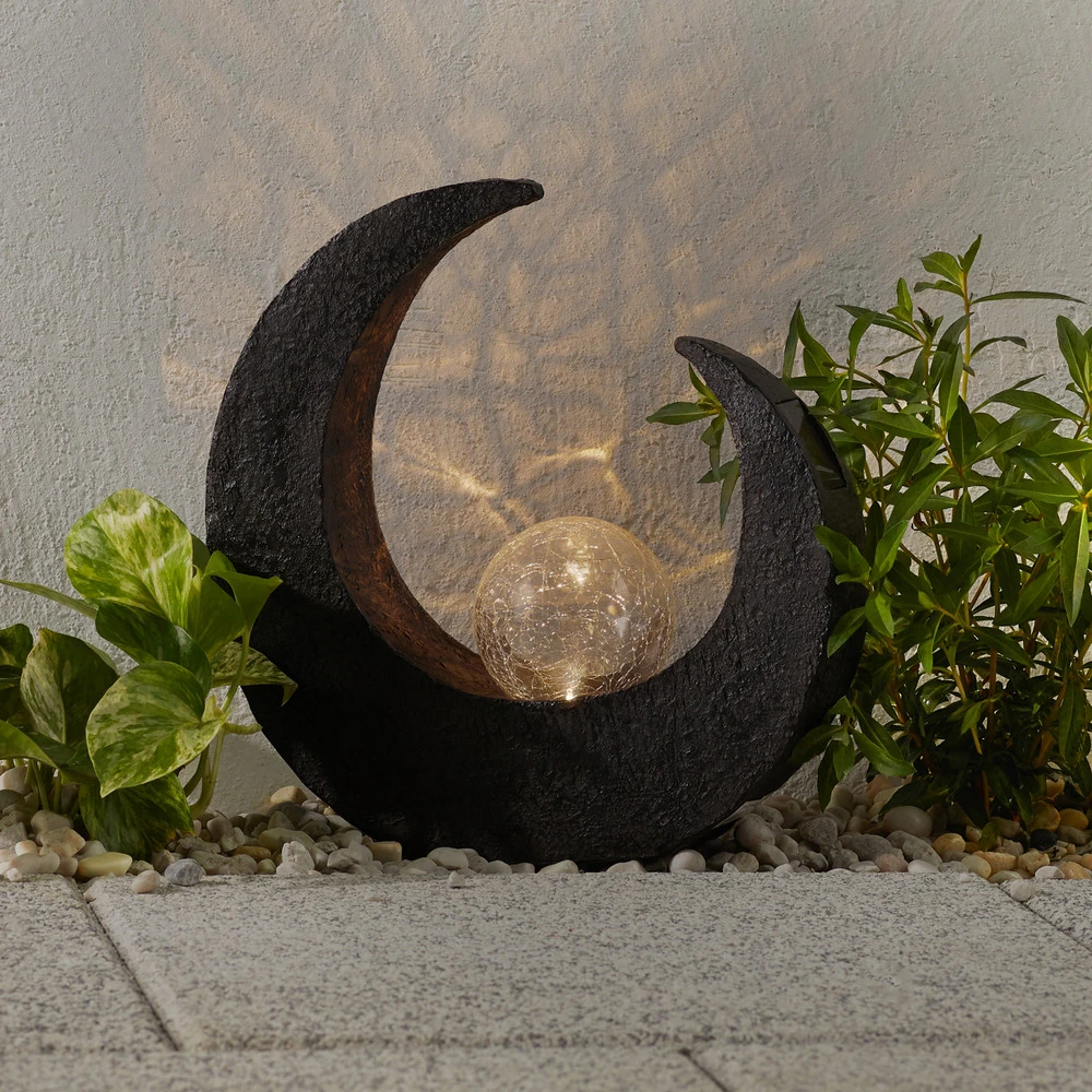 Lampe déco solaire LED Adem, ethnique, 30,5 cm Éclairage chaud 2700K
