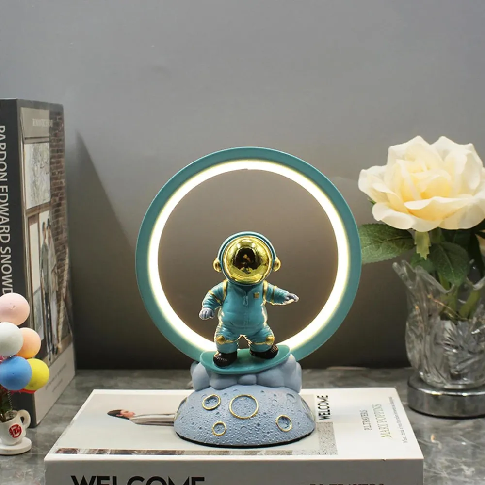 Lampe à lave Astronaut Space Themed LED Night Light Blue