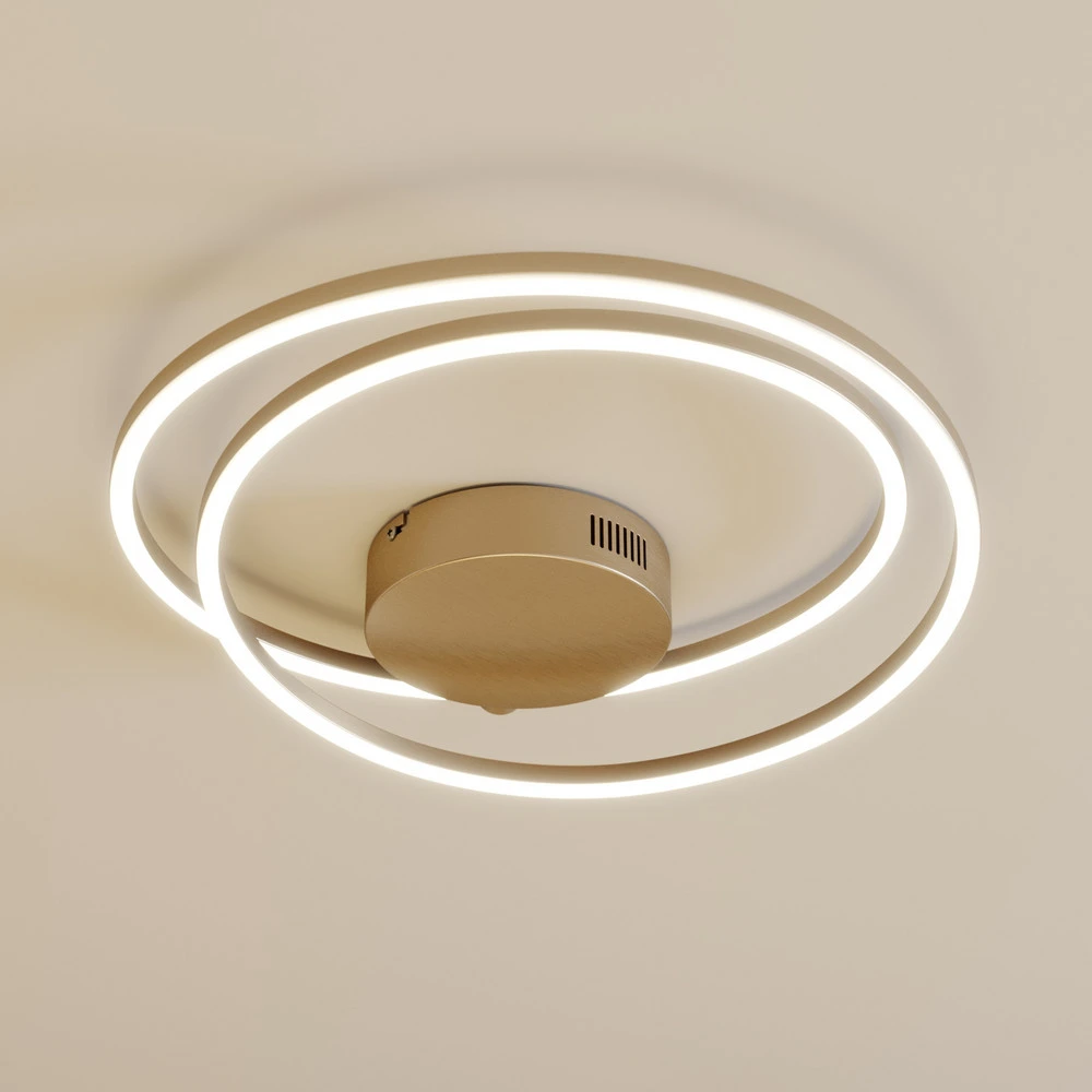Lampe à lave Lindby Davian plafonnier LED, dimmable, nickel